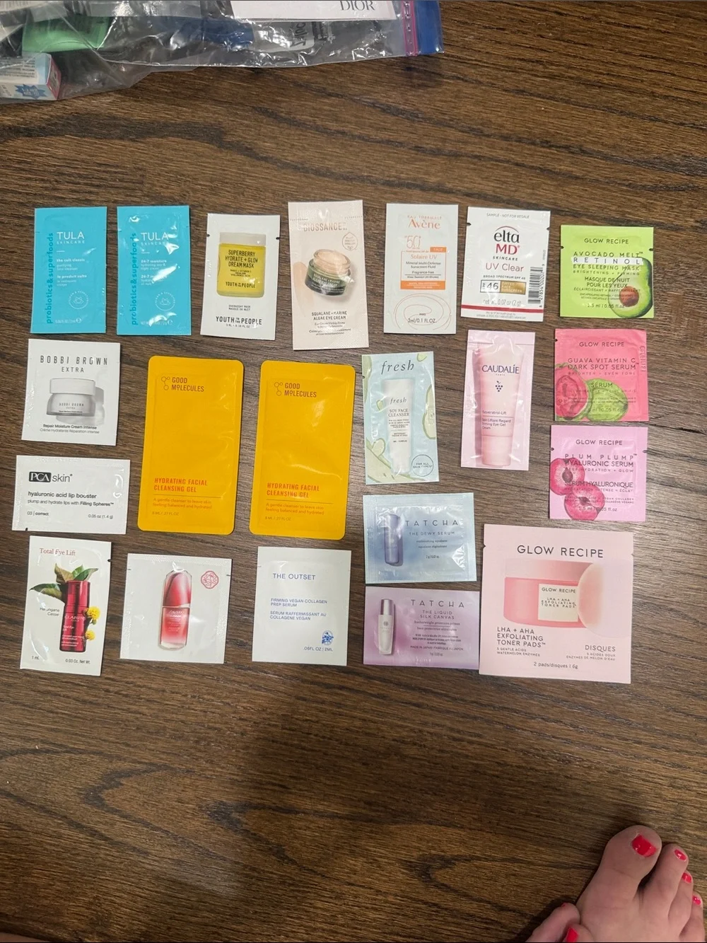 Assorted Designer skincare samples